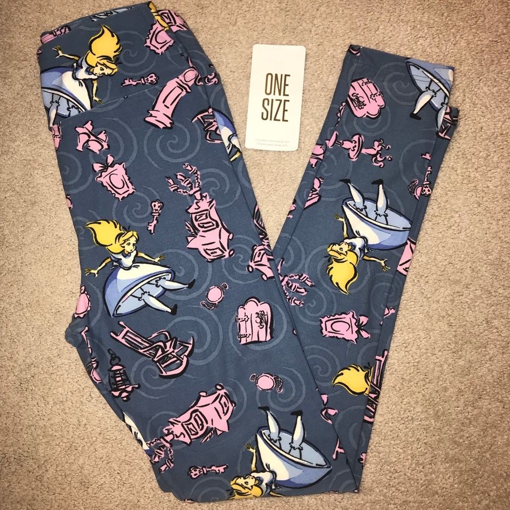 NWOT! LuLaRoe Disney Alice in Wonderland Leggings